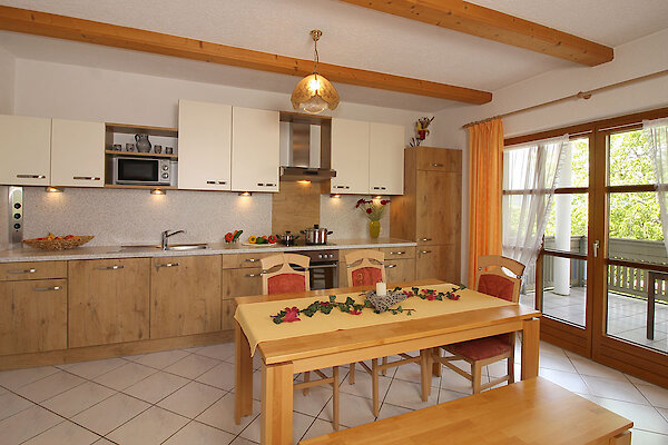 Große Küche Fewo Panoramablick - Ferienhof Kilger